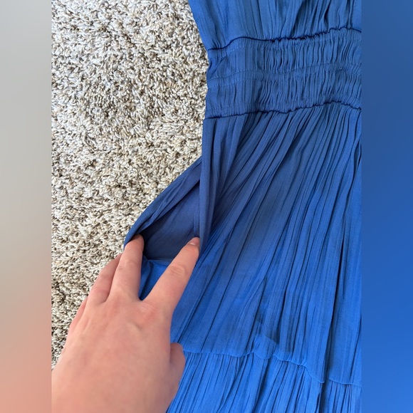 Joie Deep Blue Pleated Maxi Dress - Picture 4 of 6